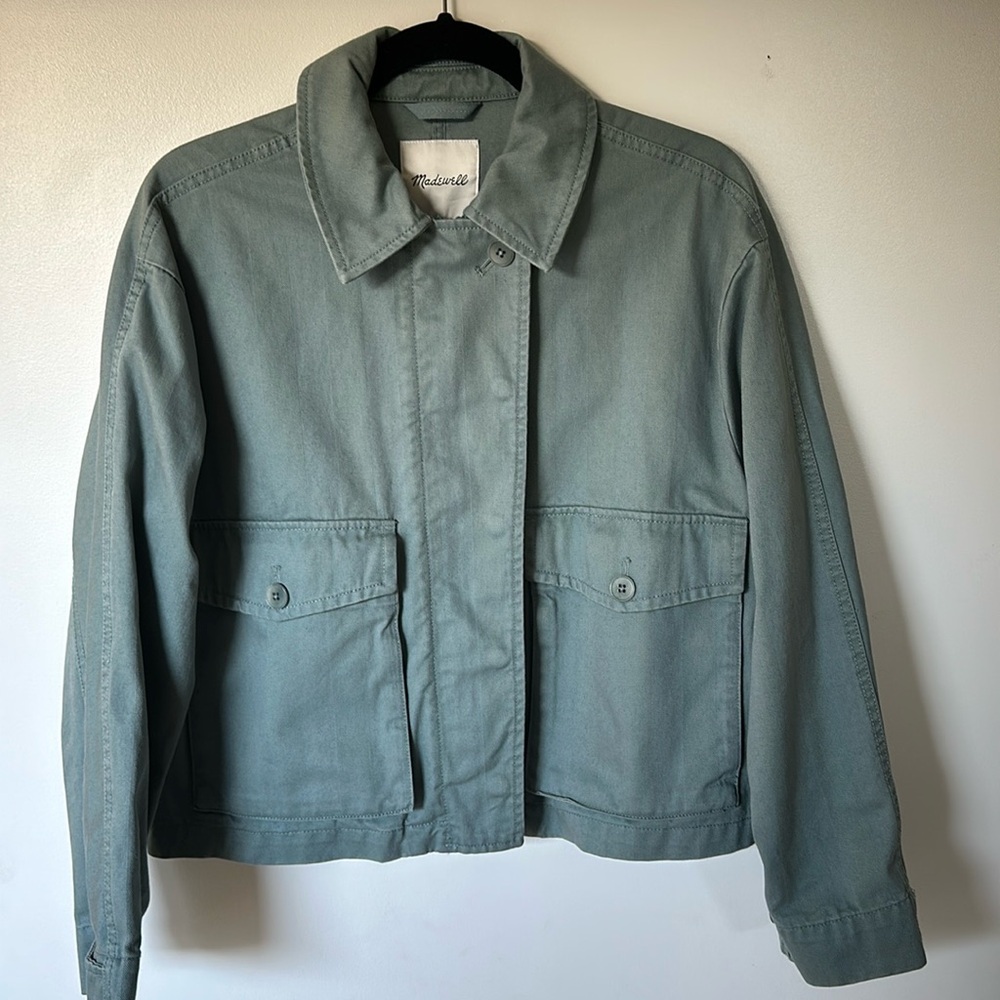 Madewell Cotton twill track jacket.